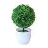 Sakura Bola de Nieve Planta Simulada Maceta Bola de Hierba Bonsái Árbol Pequeño Decoración para el Hogar Adorno Floral Creativo Mini Bola Pequeña Redonda