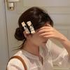 Menina de Renda ~ Grampo de Cabelo com Laço de Fita de Pérola Estilo Floresta Doce para Mulheres com um Clípe Lateral de Cabelo de Alto Padrão e Elegante
