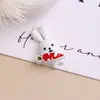 Nuevos accesorios de resina de conejito de dibujos animados anillo individual pulsera para niños llavero colgante de collar venta al por mayor