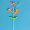 Producto terminado: Flor artificial de margarita de lana tejida a mano, decoración tejida, regalo creativo, decoración del hogar, flor de ganchillo