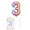 Globo de Número de Película de Aluminio de 16 pulgadas Deluxe Empaque Individual Paquete de Cartón Globo de Papel de Aluminio Decoración para Fiesta de Cumpleaños Arreglo Venta al por Mayor