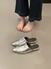 2026 Estilo Nuevo Mocasines sin Cordones para Mujer con Espalda Abierta, Tacón de Cuña, Sandalias de Verano para Exteriores