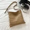 Nuevo bolso bandolera tipo tote de gran capacidad, color sólido con patrón tejido, personalizado, para trabajo y desplazamientos, bolso tipo cubo de mano, otoño temprano 2026