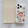 Capa de celular Big Mouth Shin-chan com pulseira para iPhone 17 Pro Max, Apple 16 Pro, 14 e 15 Pro