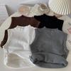 Chaleco térmico cepillado para chica sexy, camiseta interior de cuello redondo medio alto para mujer, ropa exterior, top sin mangas ajustado con calefacción gruesa