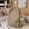 Mochila de Malla Transfronteriza Estilo Coreano Color Macarrón Simple Ligera y Versátil para Niñas de Secundaria