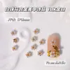 Decoraciones Brillantes de Diamantes de Colores Mini Flor de Aleación para Uñas, Populares en Japón y Corea, Flor de Perla Flor de Cinco Pétalos Accesorios para Uñas DIY