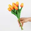 Mini Tulipa de PU Flor Artificial Toque Real Flor Falsa Exportação Transfronteiriça Flor de Seda Casamento Decoração de Casa Fabricante de Flores Atacado