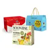 Empaques Personalizados para Snacks Crujientes de Frutas y Verduras, Cajas de Empaque Creativas, Cajas Personalizadas para Snacks, Cajas de Papel Impresas a Color, Cajas de Regalo Personalizadas con Asas