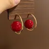 Pendientes Geométricos de Lujo Ligero Francés Estilo Retro Vintage Pendientes de Perla Grandes Diseño de Nicho Accesorios de Pendientes Exagerados para Mujer
