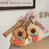 Linda Cartera de Silicona de Capibara, Bolsa de Dibujos Animados para Niños, Bolsa de Almacenamiento Portátil, Tarjetero, Bolsa para Auriculares, Colgante Pequeño