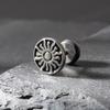 Nuevos pendientes de perforación para hombre, de acero inoxidable fundido, geométricos, de tendencia retro, pendientes para hombre individuales