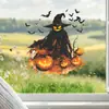 Yanxi YX-JD0174 Pegatinas Transfronterizas de Halloween, Sin Adhesivo, Removibles, Espantapájaros, Cabeza de Calabaza, Murciélago, Pegatinas Electrostáticas