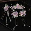 Nuevo Tocados Morados Dinastía Han Accesorios para el Cabello Estilo Antiguo para Niños Pasadores Antiguos Pasadores para el Cabello Borla para Niñas Agitador de Pasos Clips para Disfraces Antiguos