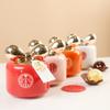 Tarro de té creativo de cerámica, tarro de almacenamiento sellado, caja de dulces, regalo, tarro de almacenamiento para el hogar, decoración de tarro de cera, regalo hecho a mano