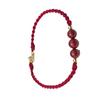 Pulsera de pareja hecha a mano con cuerda roja de cinabrio de mineral en bruto natural, joyería para hombre y mujer para el año de nacimiento, regalo, pulsera al por mayor