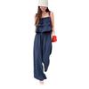 Chic Coreano Verano 2026 Conjunto de Dos Piezas de Moda: Top Camisola con Volantes en Capas + Pantalones de Pierna Ancha de Cintura Alta