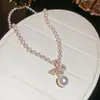 Sinfonía de la Princesa Pez~Pulsera de Perlas de Sirena Mariposa de Zircón Pulsera Estilo Corte Francés Joyería Chapada en Oro Real de 18 Quilates