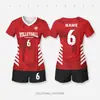 Conjunto de Uniforme de Vôlei, Camisa de Vôlei Feminina com Design Estampado, Traje Esportivo Respirável de Secagem Rápida, Uniforme de Vôlei Estampado Digital em Corpo Inteiro