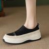 Zapatos de Plataforma de Suela Gruesa para Mujer, Zapatos Slip-On Estampado de Leopardo, Zapatos de Pescador, Zapatos Slip-On, Nuevos Zapatos de Tacón Medio para Mujer Estilo Primavera 2026