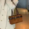 Bolsa de Ombro de Nicho de Comércio Exterior de Alta Qualidade para Mulheres, Nova Coleção Outono e Inverno Retrô Versátil Tendência Biker para Sobrancelha