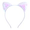 Faixa de cabelo com orelhas de gato e lantejoulas para crianças, transfronteiriça, moda europeia e americana, simples, faixa de cabeça, combina com tudo, meninas, venda quente