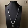 Taijia Diseño Original Cadena de Amuleto Budista Tailandés Collar de Concha de Perla Cadena Dorada para Suéter Cadena de Mariposa de Nueve Colas