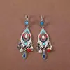 Pendientes Florales Grandes de Rafia Estilo Vacacional Junto al Mar Populares de Lujo Ligero Pendientes de Estrella de Mar Pendientes Elegantes de Nicho