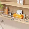 Estante de pared sin taladro para organizar y almacenar artículos en dormitorios, almacenamiento junto a la cama, organizador acrílico de libros y papelería para estudiantes