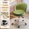 Cadeira de maquiagem estilo creme cadeira de casa encosto banqueta de penteadeira quarto de meninas cadeira giratória com elevação banqueta para unhas com rodas