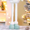Decorações de Bonecos Retráteis de Natal de Novo Produto Transfronteiriço Tecido Verde Papai Noel Boneco de Neve Rena Boneco de Pernas Longas