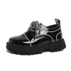 Zapatos de Cuero para Niños con Suelas Suaves, Nuevos Modelos de Primavera y Otoño, Zapatos Negros para Niños Mayores, Estudiantes de Primaria y Actuaciones Escolares