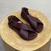 Sandalias Hechas a Mano Retro Súper Versátiles y Elegantes de Moda Verano 2026 para Mujer Sandalias Casuales de Suela Suave y Tacón Bajo