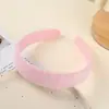 Aro de Cabelo Liso Colorido Estilo Coreano Aro de Cabelo Largo de Tricô Pressionado Plano Acessórios de Cabelo Elegantes Simples Versáteis Famosos da Internet Presilhas de Cabelo Acessórios de Cabeça