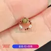 Brincos de Liga de Titânio F136 com Zircônia 5A Incrustada em Design de Flor de Vento Lua de Neve, Tarraxas de Osso de Orelha com Rosca Interna, Piercings de Lábio, Joias de Piercing de Titânio G23