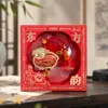 Año de la Oveja Ben Ming Nian Song Brocado Pequeña Oveja Colgante para Bendición Llavero Adorno de Bolsa Regalo de Año Nuevo Compañero Regalo de Suerte