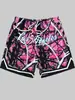 Shorts de Praia Masculino Respirável e Amigo da Pele Verão Novo Estilo Graffiti de Anjo Impressão 3D Malha Solto Confortável Casual