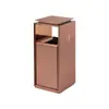 Cubo de Minifigura Personalizado Centro Comercial Ascensor Riel Deslizante Vertical de Acero Inoxidable Montado en Piso Ceniza Negra Oro Rosa Cubo de Basura Fábrica