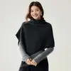 Estilo Otoño e Invierno Suéter de Cachemira de Cuello Alto Chal Bufanda Prendas de Abrigo Tejido Cálido Capa Calentador de Cuello Para Vestir Combinación