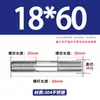 Varilla Roscada de Acero Inoxidable 304 de Doble Extremo, Varilla Roscada Extendida con Conexiones Roscadas en Ambos Extremos, Varilla de Perno Roscado, Varilla Prisionera M3-M24