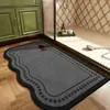 Alfombrilla de Baño de Tierra de Diatomeas con Forma Especial, Absorbente de Agua y de Secado Rápido, Antideslizante y Anticaídas en la Entrada del Baño, Alfombrilla de Baño Lavable
