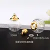 Colgante de Botella de Vidrio de Cristal con Tornillo de Gran Diámetro Sin Pegamento Colgante de Botella de Cabello Fetal DIY Collar de Botella de los Deseos de Cinabrio