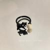 Anillo de gato negro divertido de dibujos animados, diseño de nicho femenino, anillo abierto, lindo y simple, anillo para el dedo índice.