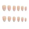 Unhas Wearable Francesas Gradiente Transparentes Transfronteiriças, Estilo Simples e Suave, Unhas Curtas em Formato de Amêndoa, Pontas de Unha Removíveis