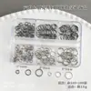 Acessórios para Nail Art de Anel Perfurado de 6 Grades Popular Transfronteiriço Estilo Europeu e Americano Círculo Redondo Metal DIY Acessórios de Unha Vestíveis