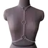 Cadena Corporal de Anillo Geométrico, Prenda Base de Moda con Collar Integrado y Cadena para la Cintura, Accesorio de Ropa para Sesiones de Fotos