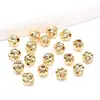 Ouro 18K Banhado Conserva Cor Abóbora Lanterna Contas Espaçadoras DIY Pulseira Pulseira de Contas Pulseira de Cristal Colar Acessórios de Joias Material