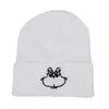 Animación Cartoon Europea y Americana Monstruo de Pelo Verde Grinch Gorro de Punto Bordado Suéter Gorro Cálido Hip-Hop Gorro de Lana
