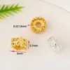 Cobre banhado a ouro com alta retenção de cor, materiais para pulseira e colar DIY, contas tubulares com o mantra de seis caracteres, contas espaçadoras ocas, joias de ouro estilo chinês