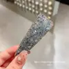 Pinzas para el cabello de pedrería brillante de lujo estilo coreano Dongdaemun Primavera 2026 para mujer, Colección de accesorios para el cabello de la frente